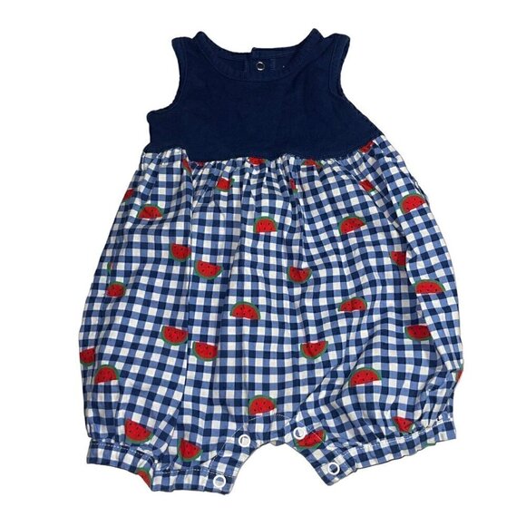 Just One You by Carter's Watermelon Print 100% Cotton Romper Size 9 M - Picture 1 of 8